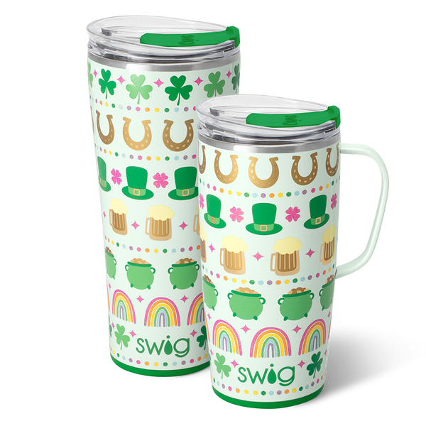 Swig Life Lucky Charm XL Set including a 22oz Disco Cowgirl Travel Mug and a 32oz Disco Cowgirl Tumbler