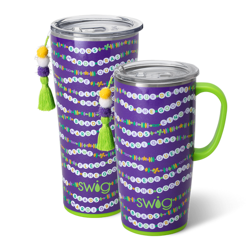 Swig Life My Mardi Era XL Set including a 22oz Travel Mug and a 32oz Tumbler