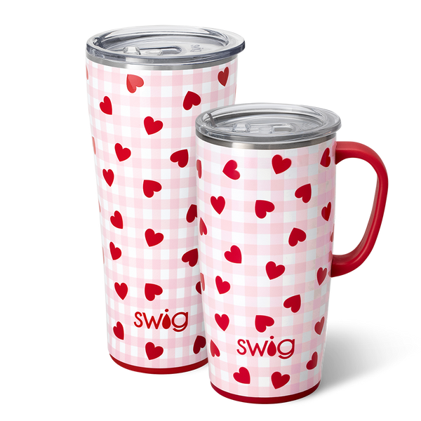 Swig Life Red Hots XL Set including a 22oz Travel Mug and a 32oz Tumbler