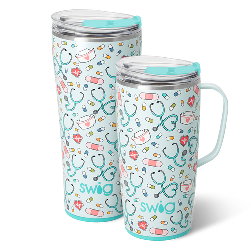 Swig Life Scrub Life XL Set including a 22oz Travel Mug and a 32oz Tumbler