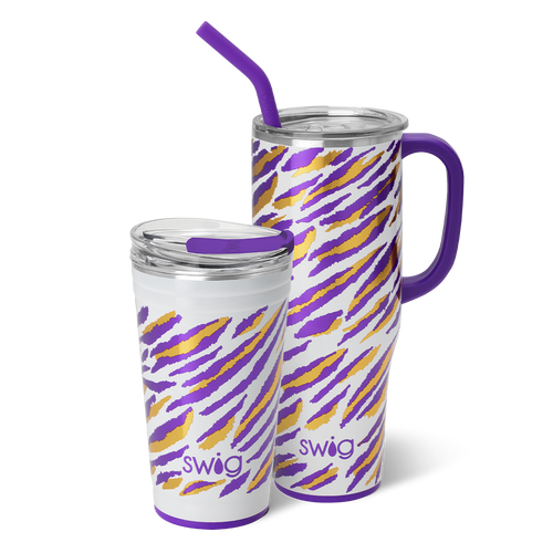 Swig Life Geaux Gameday Set including a 40oz Geaux Gameday Mega Mug and 24oz Geaux Gameday Party Cup