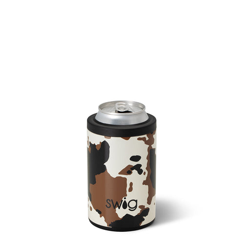 Swig Sip Skinny Can Cooler - Double Wall Stainless Steel Vacuum Insulated  Can Holder for 12oz Slim Tall Beverage Bridesmaid Gift (Laser Leopard)