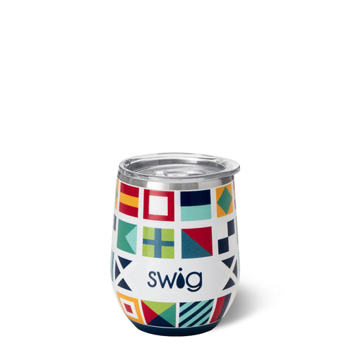 Swig Life 12oz Nauti Girl Insulated Stemless Wine Cup