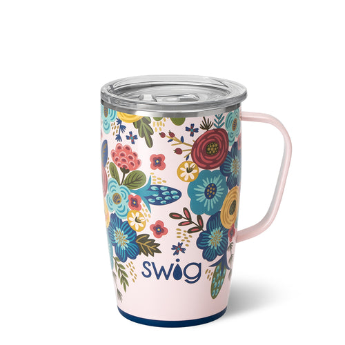 Swig Life 18oz Bella Rosa Insulated Travel Mug with Handle