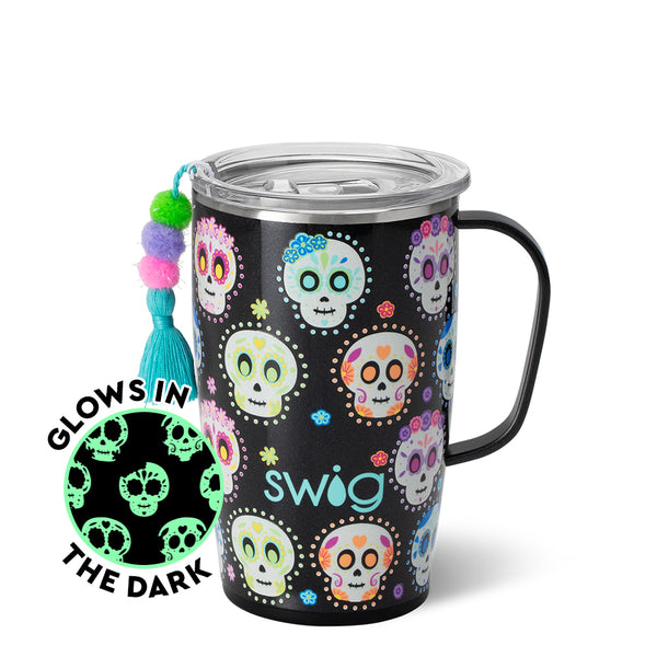 Swig Life 18oz Sugar Skulls Insulated Travel Mug with Handle