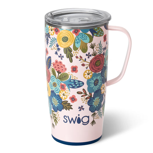 Swig Life 22oz Bella Rosa Insulated Travel Mug with Handle