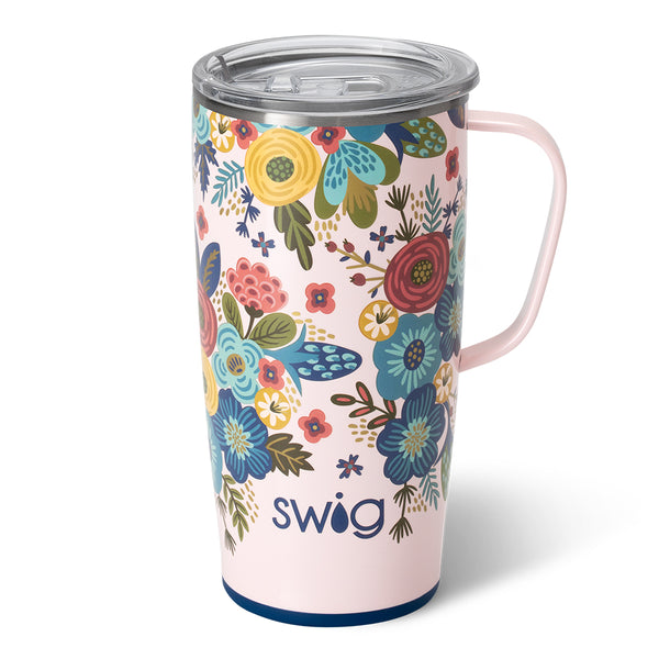 Swig Life 22oz Bella Rosa Insulated Travel Mug with Handle