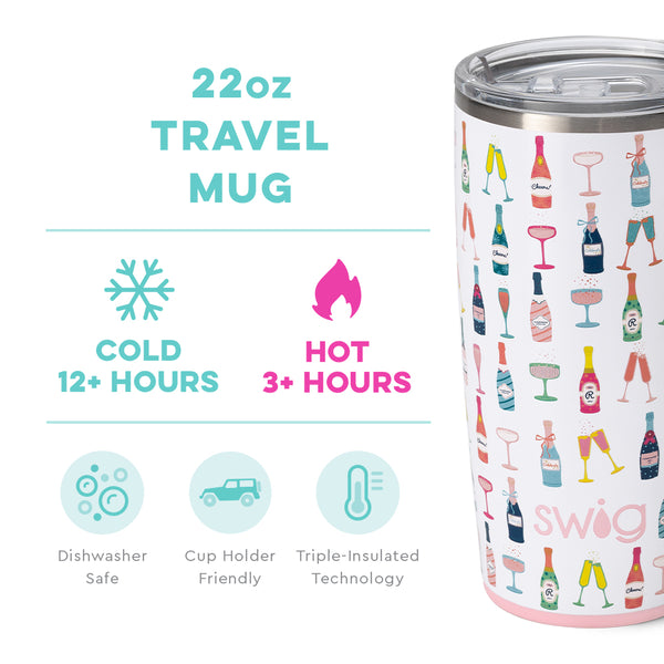 22Oz Tall Travel Mug with Handle and Lid, Cup Holder Friendly