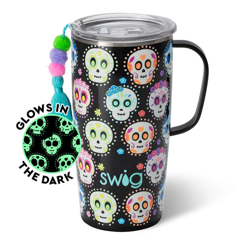 Swig Life 22oz Sugar Skulls Insulated Travel Mug with Handle