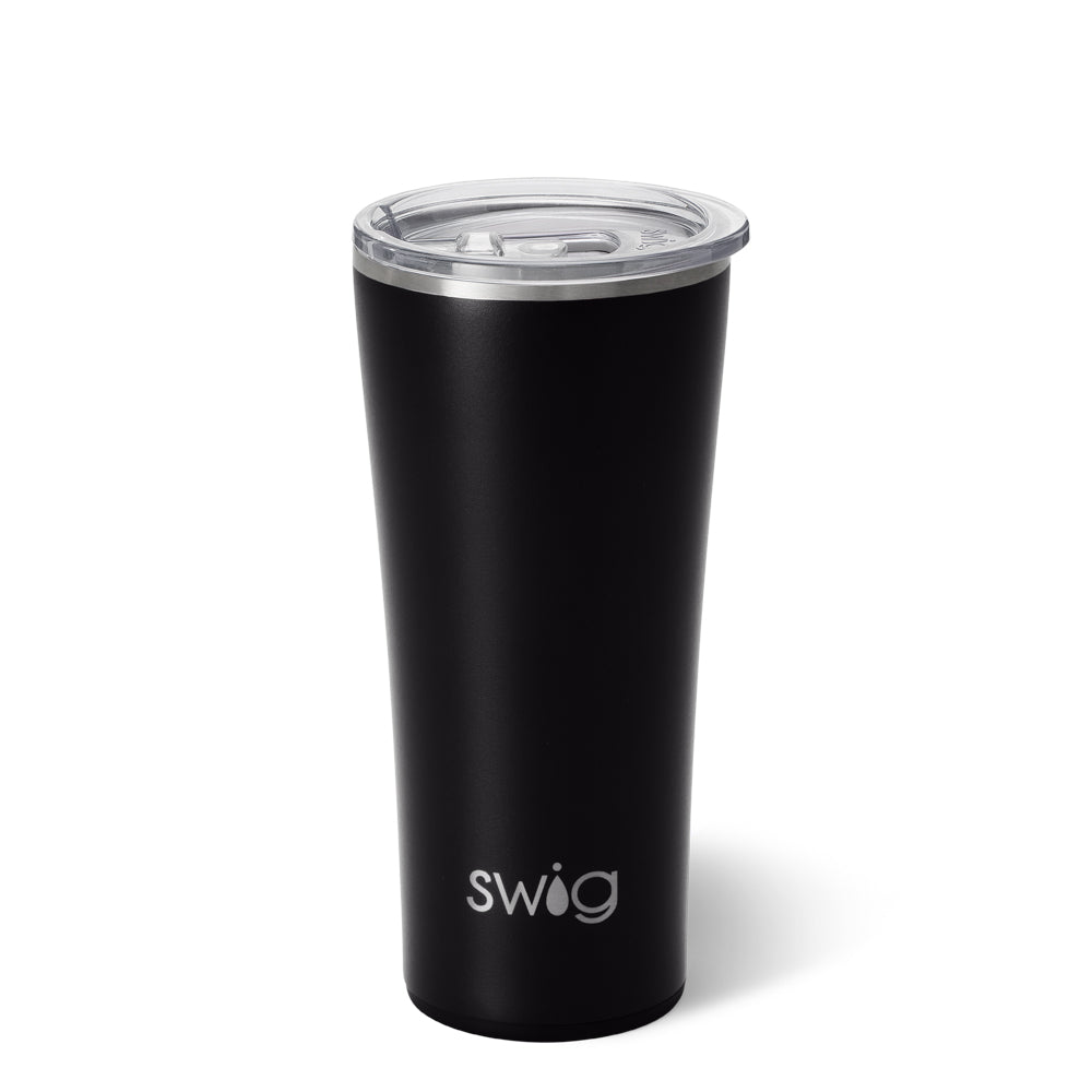 Swig Life 12oz Wine Tumbler with Lid, Stainless Steel, Dishwasher Safe,  Portable, Triple Insulated Wine Tumbler (Black)