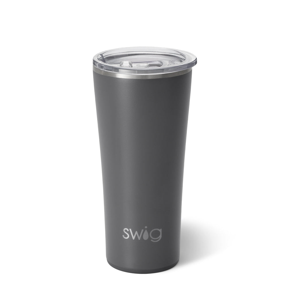 22oz Matte Grey Insulated Stainless Steel Tumbler - Swig Life