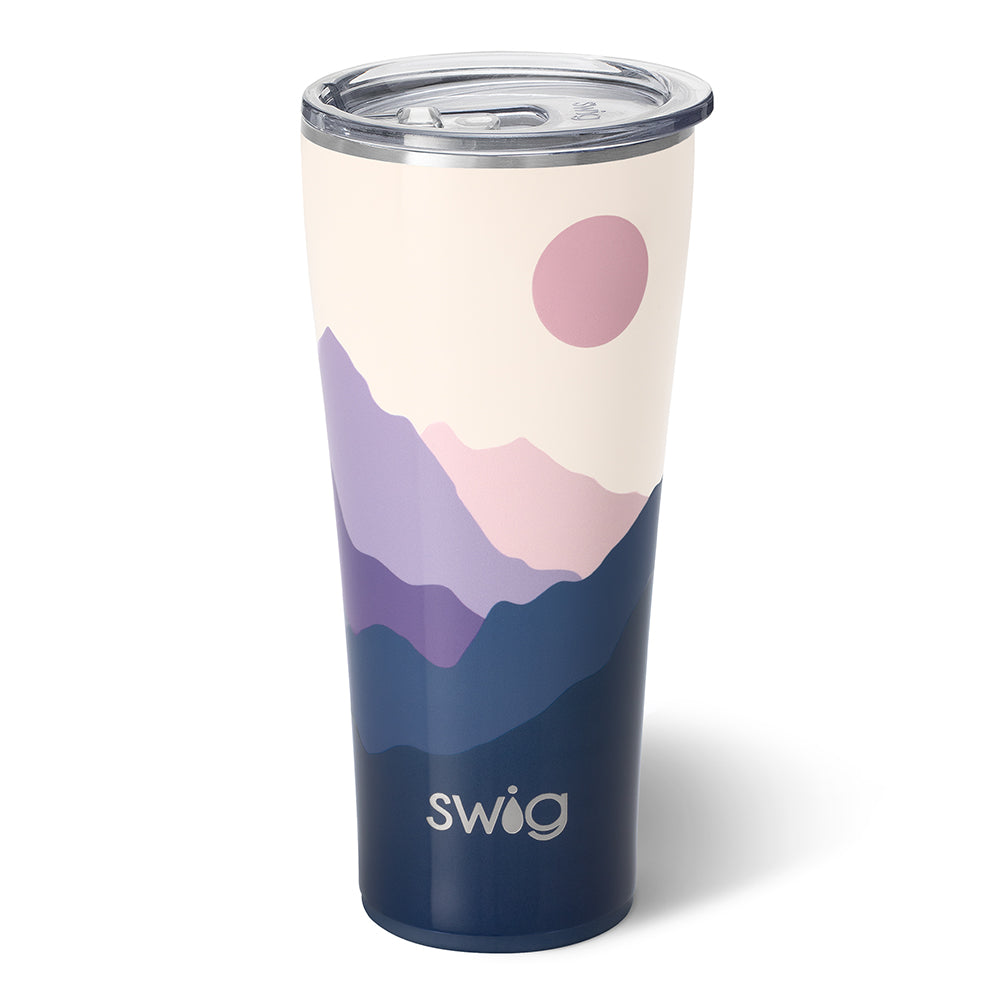 Swig Life Stemless Wine Cup - Moon Shine Insulated Stainless Steel - 14oz - Dishwasher Safe with A Non-Slip Base