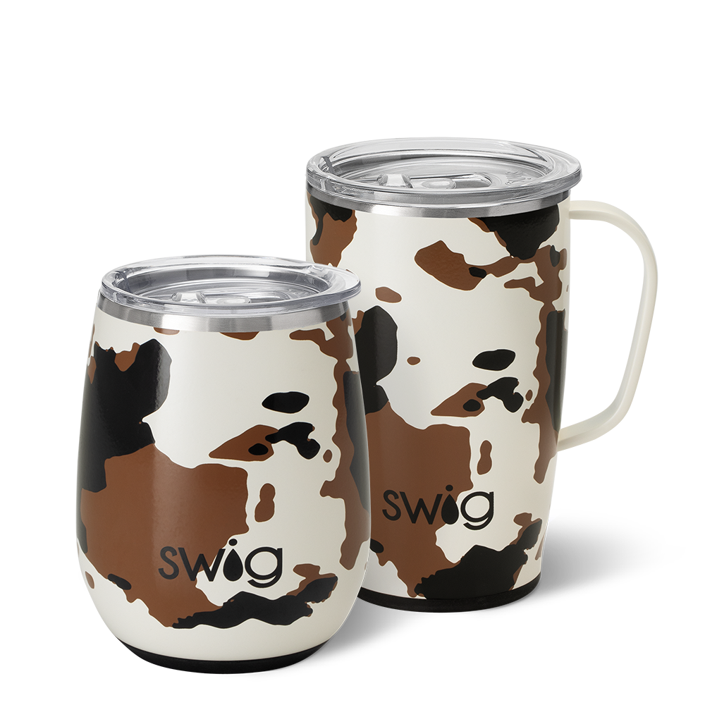 Swig Life Mega Mug with Comfort Grip Handle - Bluebonnet Insulated Stainless Steel - 40oz - Dishwasher Safe with A Non-Slip Base