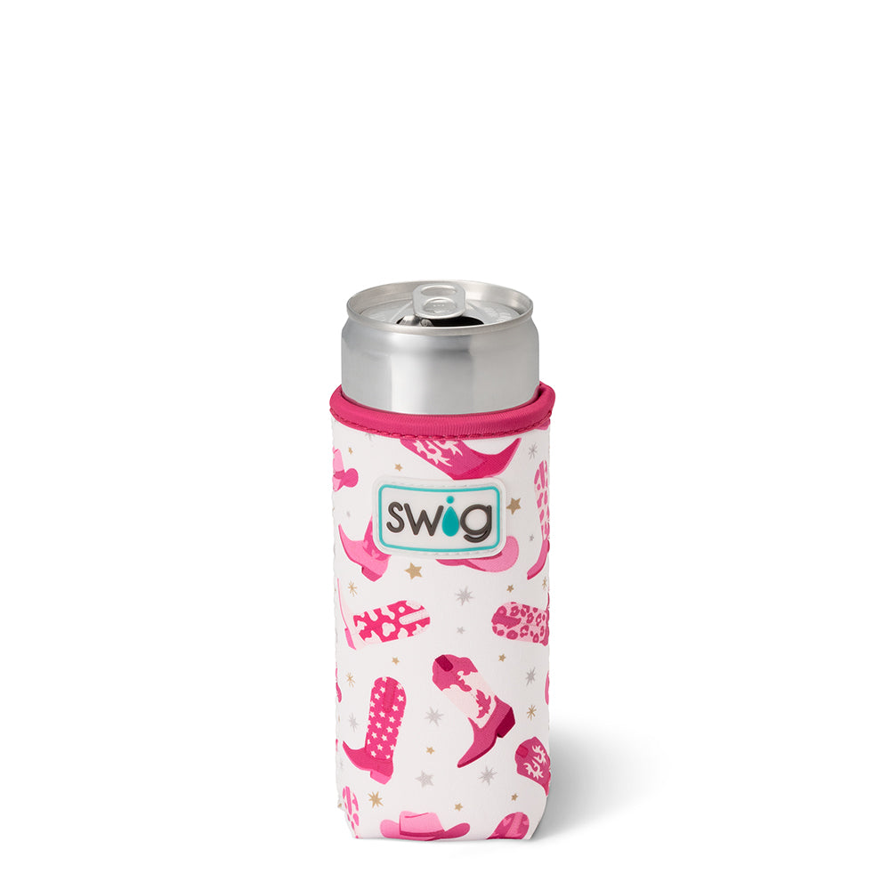 Swig Life Black & Pink Caliente Slim Can Coolie One-Size