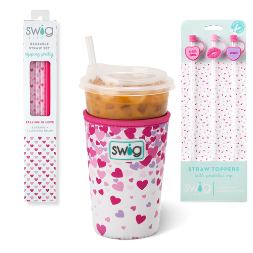 Swig Valentine's Day Straw Toppers (Made for all sizes of Swig!)