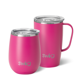 Stainless Steel Insulated Coffee Cup, THILY 12 oz Vacuum Insulated Travel  Mug with Handle, Spill-proof Lid, Keep Coffee Cold or Hot, Ombre: Pink 