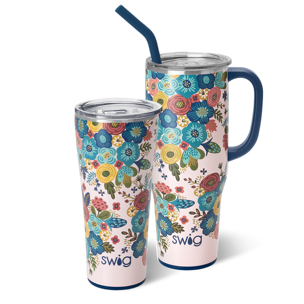 Swig Life Bella Rosa Mega Set including a 32oz Tumbler and a 40oz Mega Mug