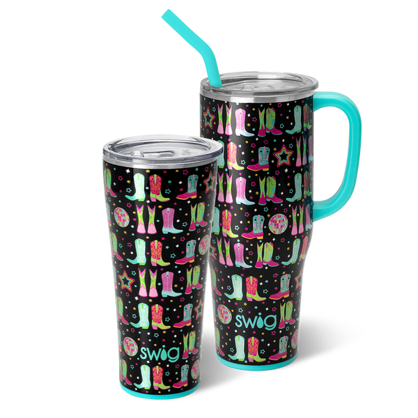 Swig Life Disco Cowgirl Mega Set including a 32oz Tumbler and a 40oz Mega Mug