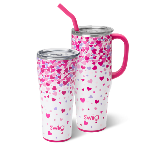 Swig Life Falling in Love Mega Set including a 32oz Falling in Love Tumbler and a 40oz Falling in Love Mega Mug