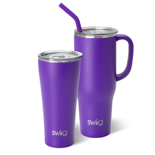 Swig Life Purple Mega Set including a 32oz Tumbler and a 40oz Mega Mug