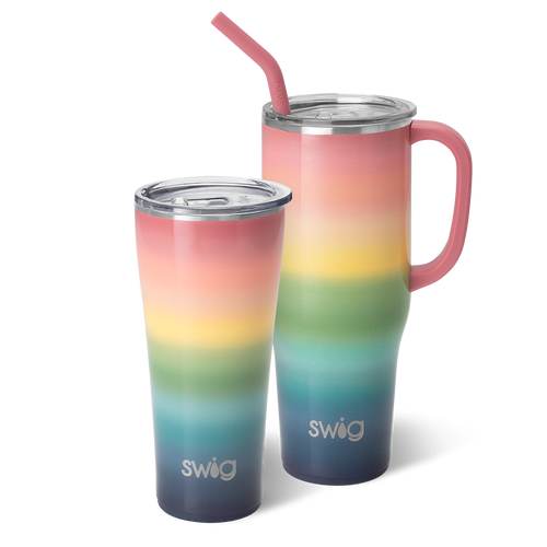 Swig Life Sunset Mega Set including a 32oz Tumbler and a 40oz Mega Mug