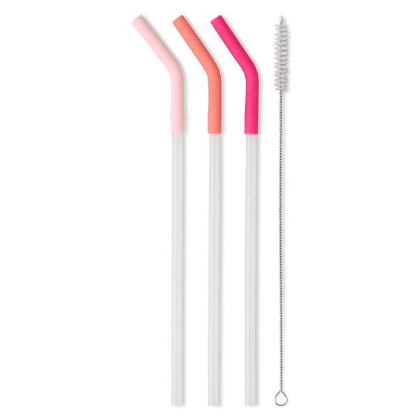 Swig Life Reusable Straws Hey Boo + Pink Glitter Tall Straw Set & Cleaning  Brush, Each Straw is 10.25 inch Long (Fits Swig Life 20oz Tumblers, 22oz