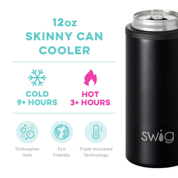 Swig Life 12oz Skinny Can Cooler, Cooler Lid