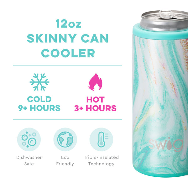 Swig Life Palm Springs Stainless Steel Insulated Skinny Can Cooler Coozie