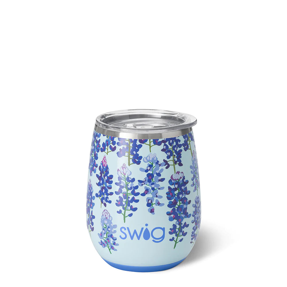 Swig Life Stemless Wine Cup - Electric Slide Insulated Stainless Steel - 14oz - Dishwasher Safe with A Non-Slip Base