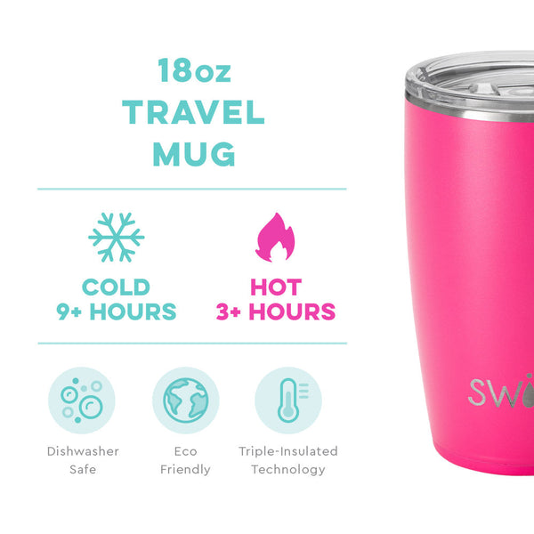 SAVOR 18oz Stainless Steel Insulated Travel Mug - Pink